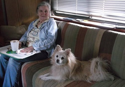 My wife Hazel and Lily the Pomeranian My wife Hazel and Lily the Pomeranian